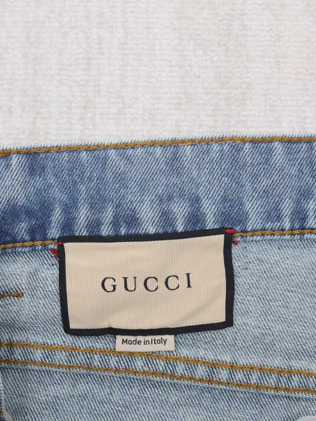 New vintage logo jacquard denim pants
