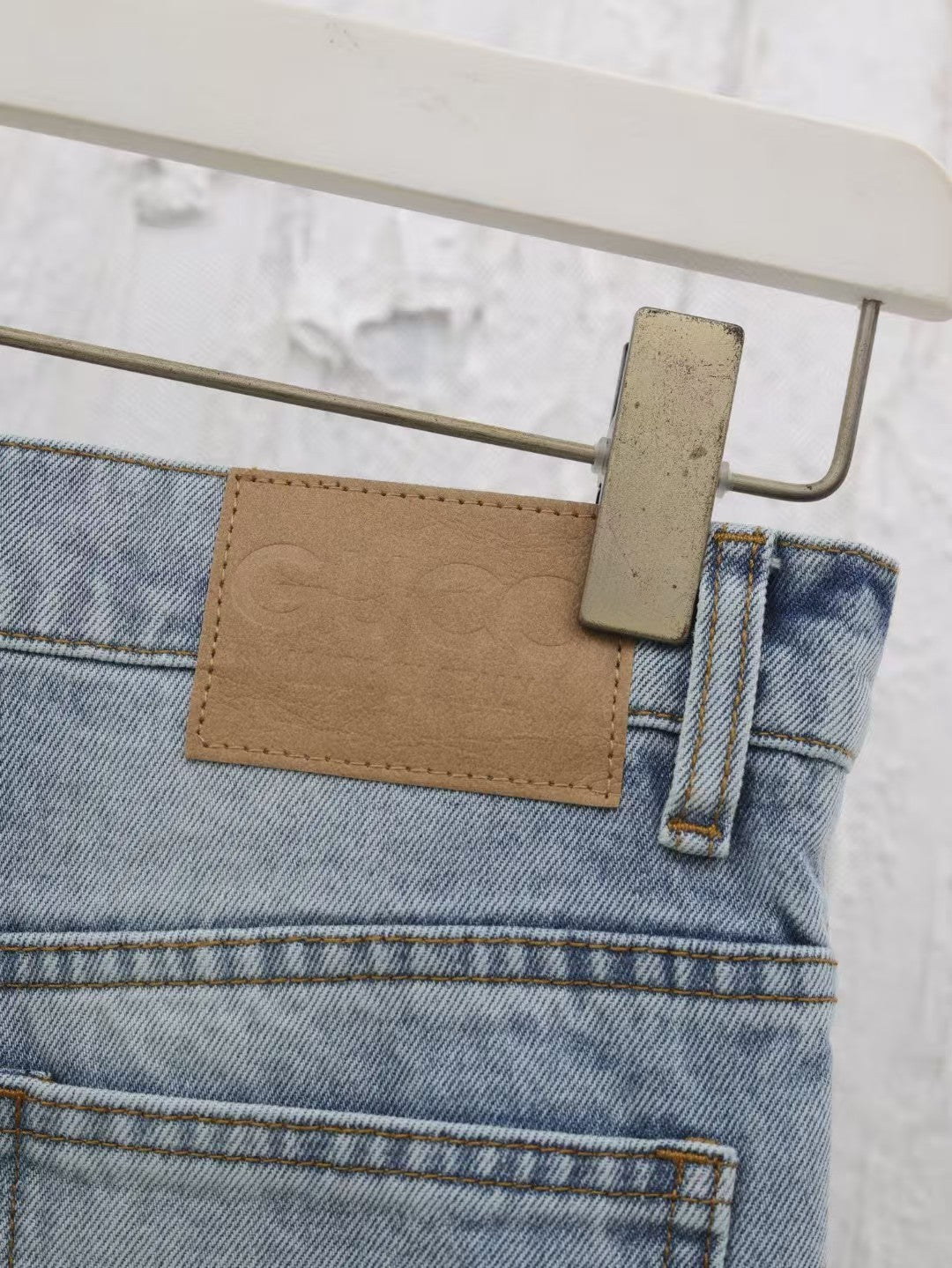 New vintage logo jacquard denim pants