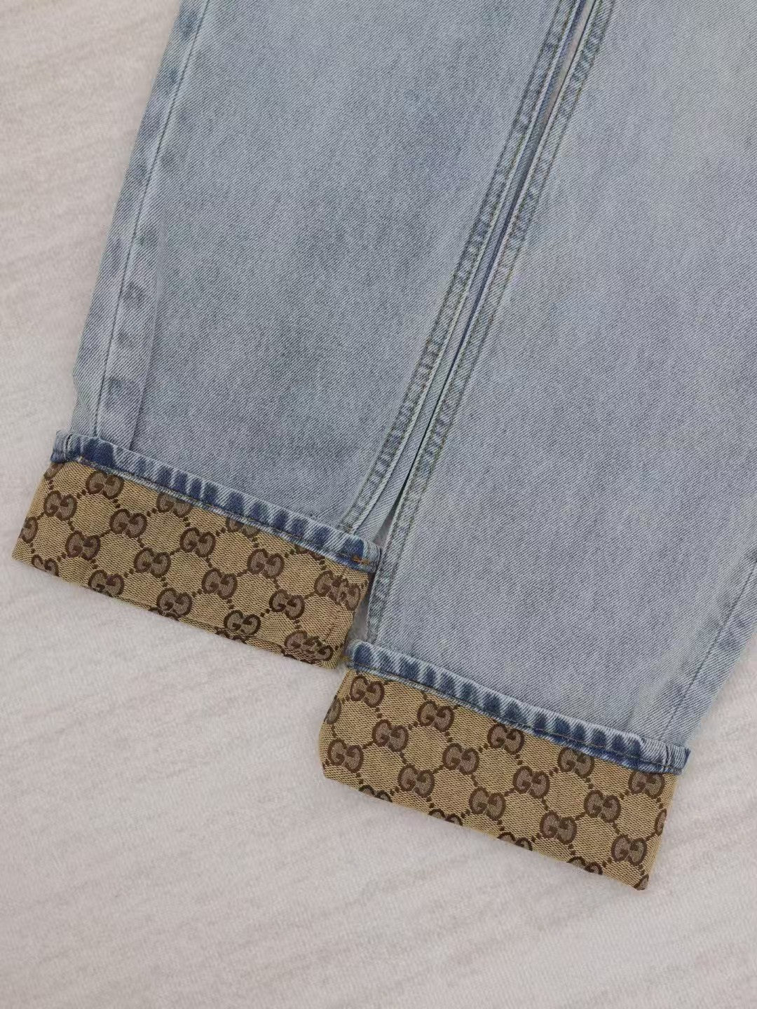 New vintage logo jacquard denim pants