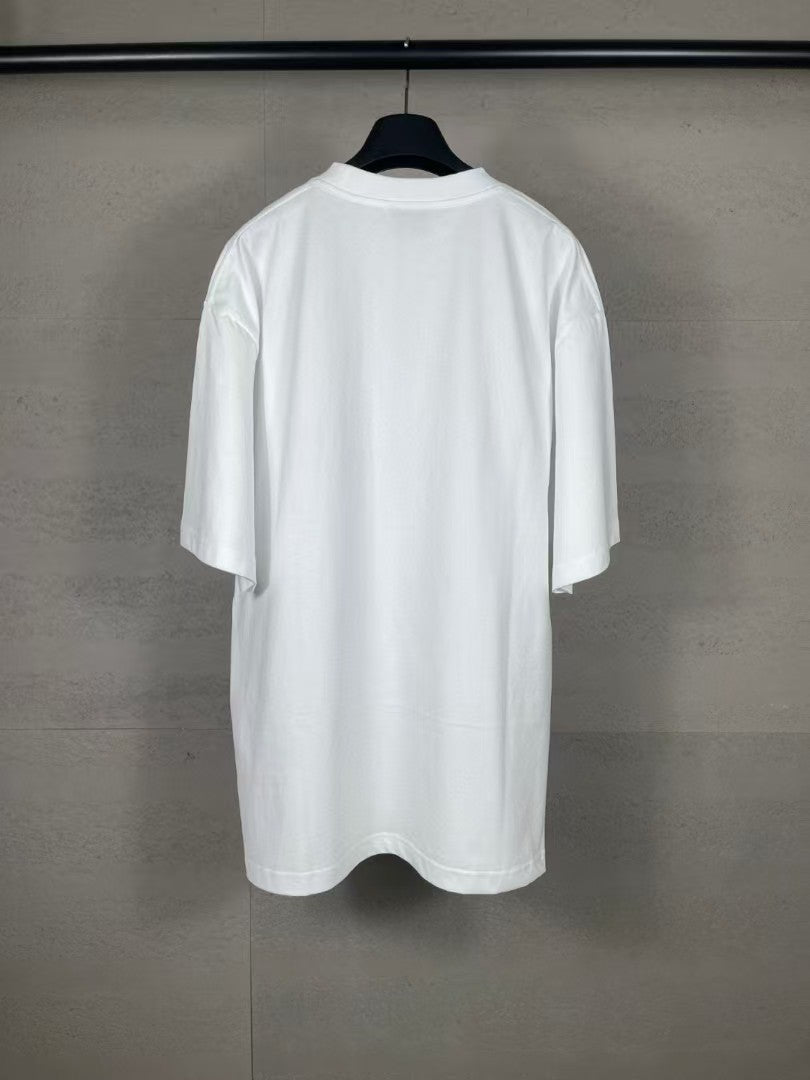 Cracked printed short sleeved T-shirt