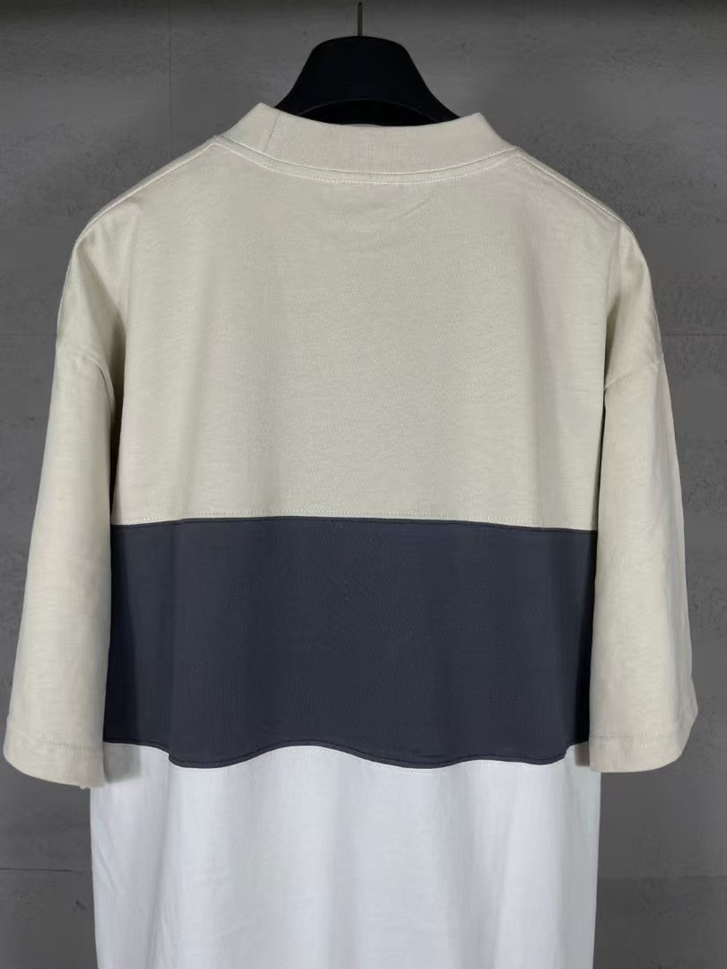 Printing Splicing short sleeved T-shirt