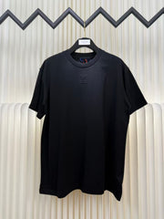 Logo embossed short sleeved T-shirt