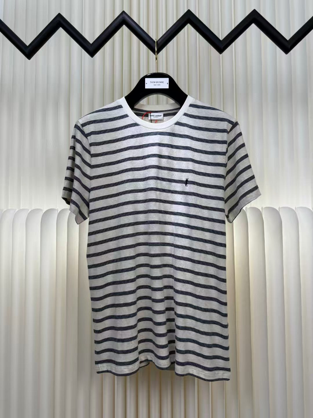 Logo striped short sleeved T-shirt