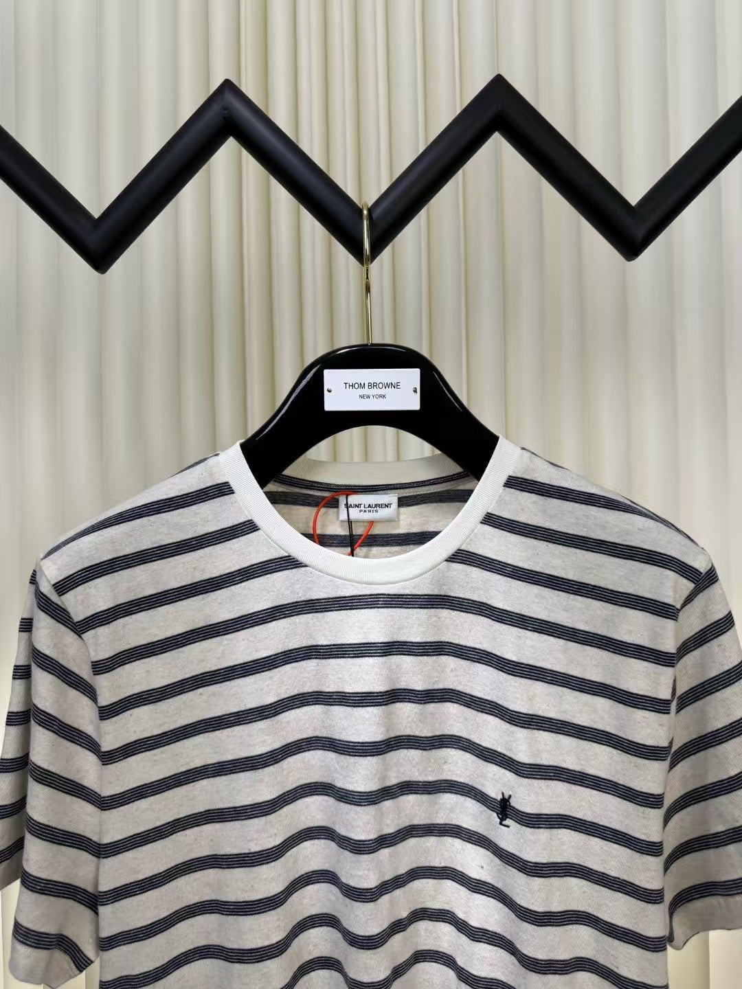 Logo striped short sleeved T-shirt