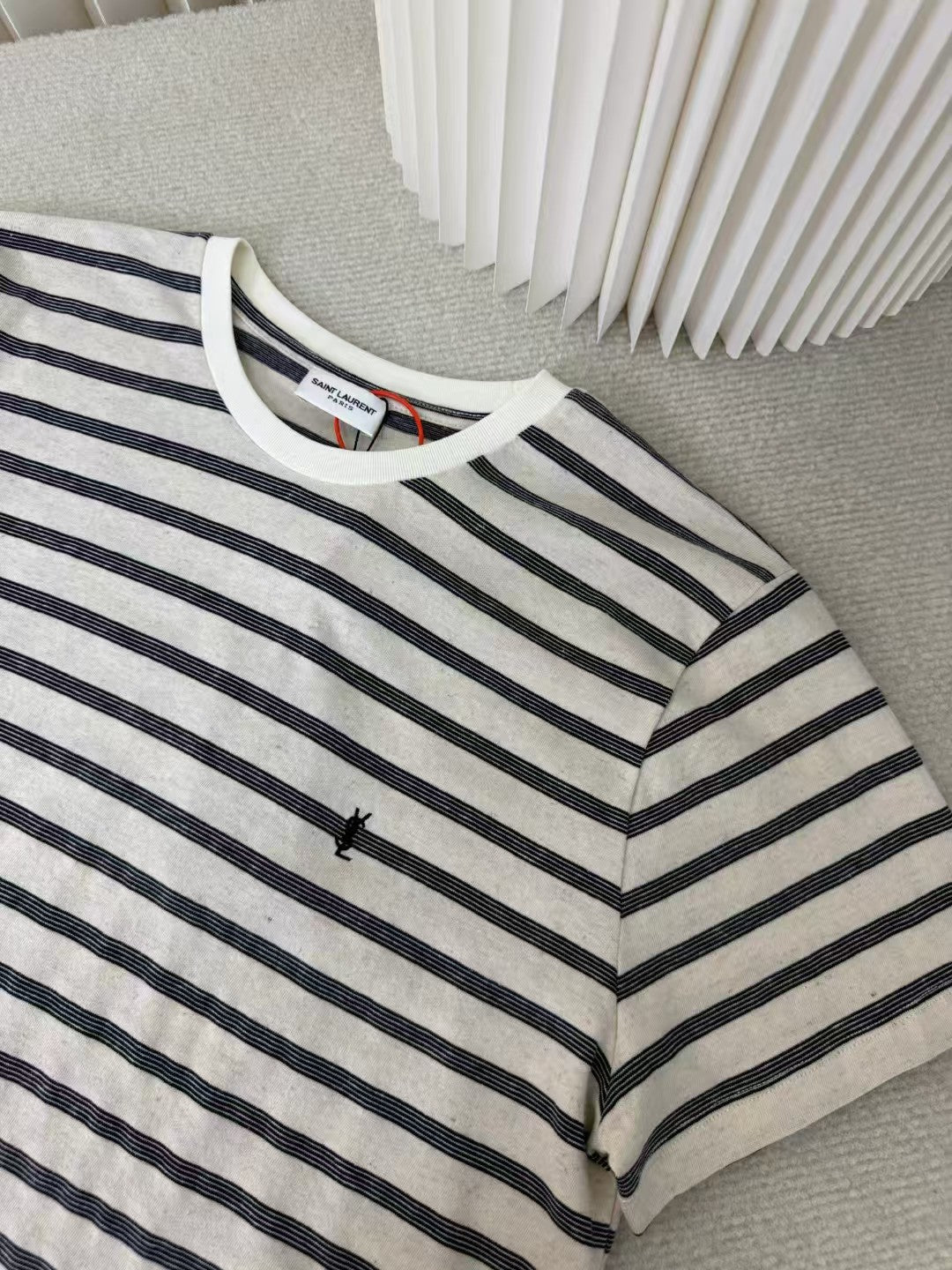 Logo striped short sleeved T-shirt