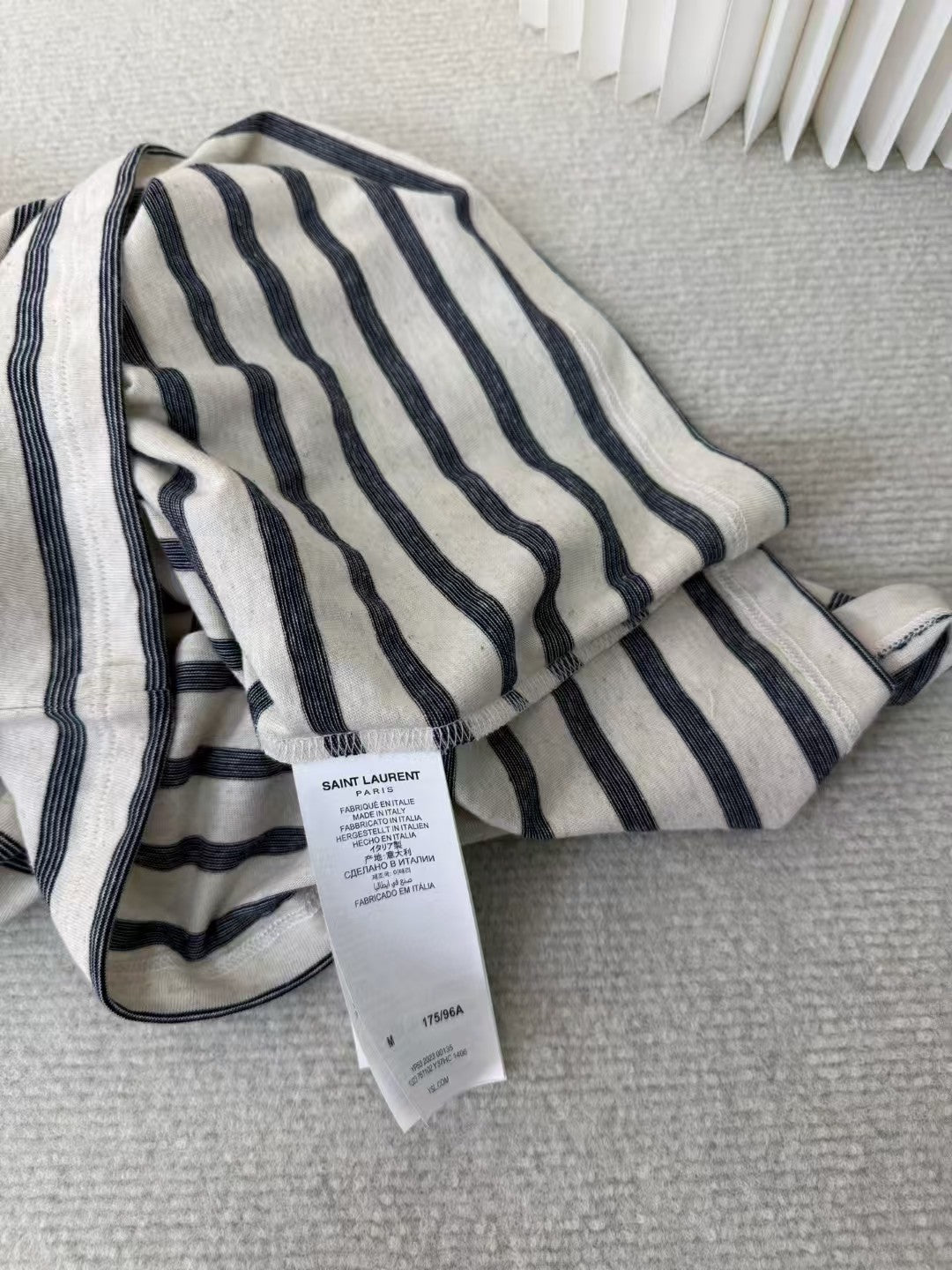 Logo striped short sleeved T-shirt