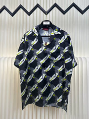Surfing printed short shirt and shorts set