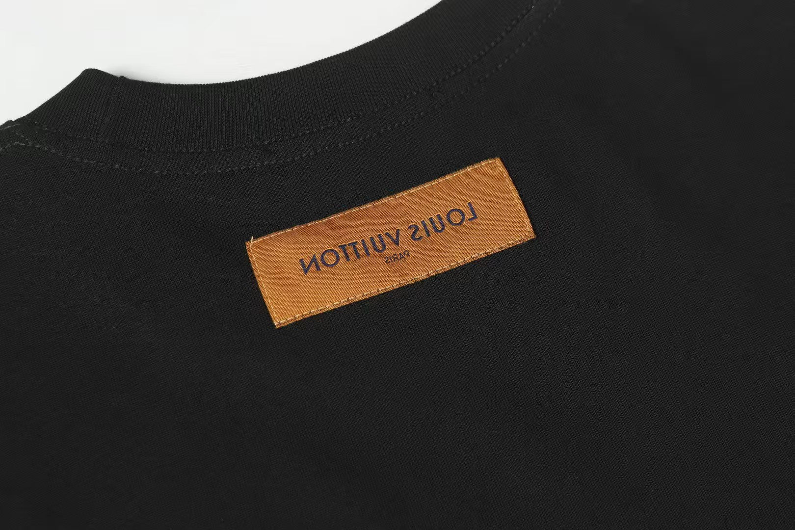 Spring and summer new style color blocking cloth hand cut edge embroidery craft short sleeved T-shirt