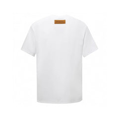 Spring and summer new style color blocking cloth hand cut edge embroidery craft short sleeved T-shirt
