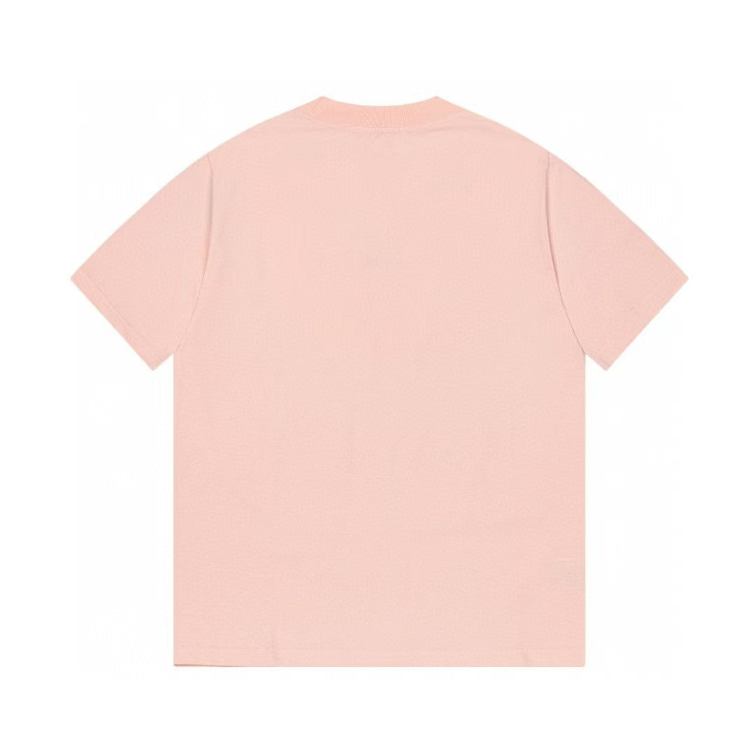 Short sleeved T-shirt with embossed letters