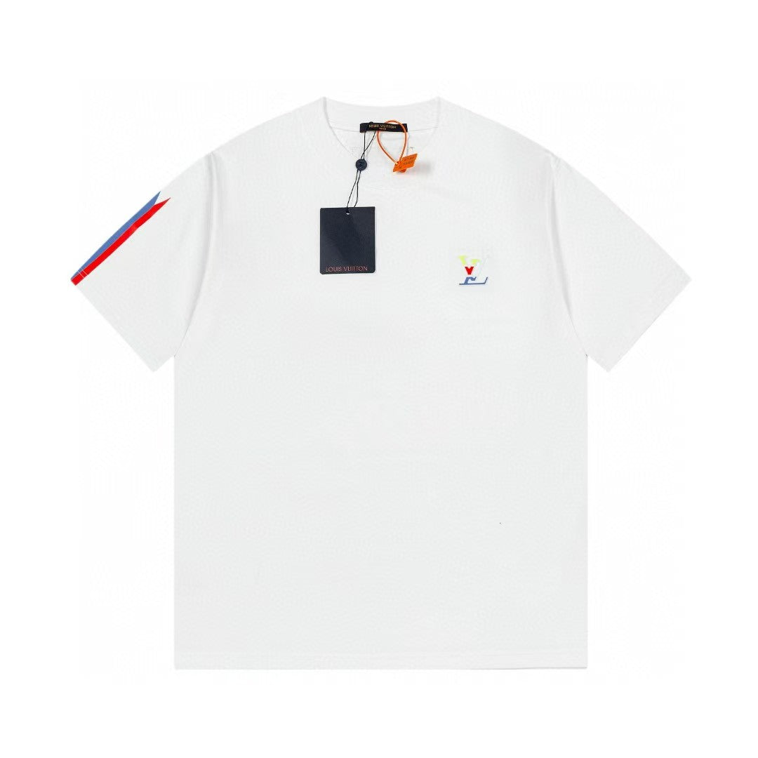 New Short Sleeve T-shirt with Color Bar