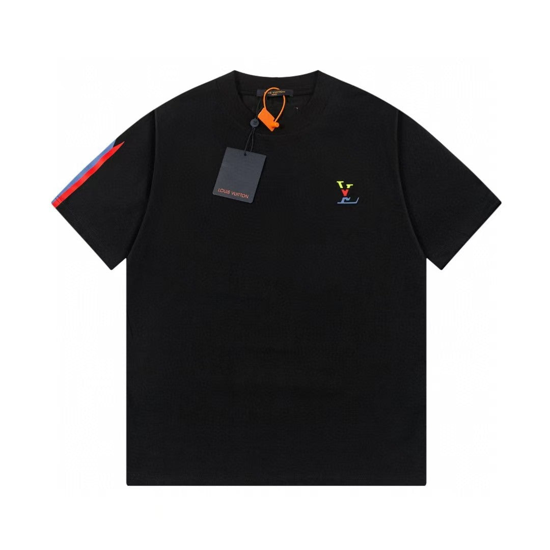New Short Sleeve T-shirt with Color Bar