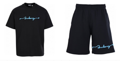 Rope embroidered short sleeved set