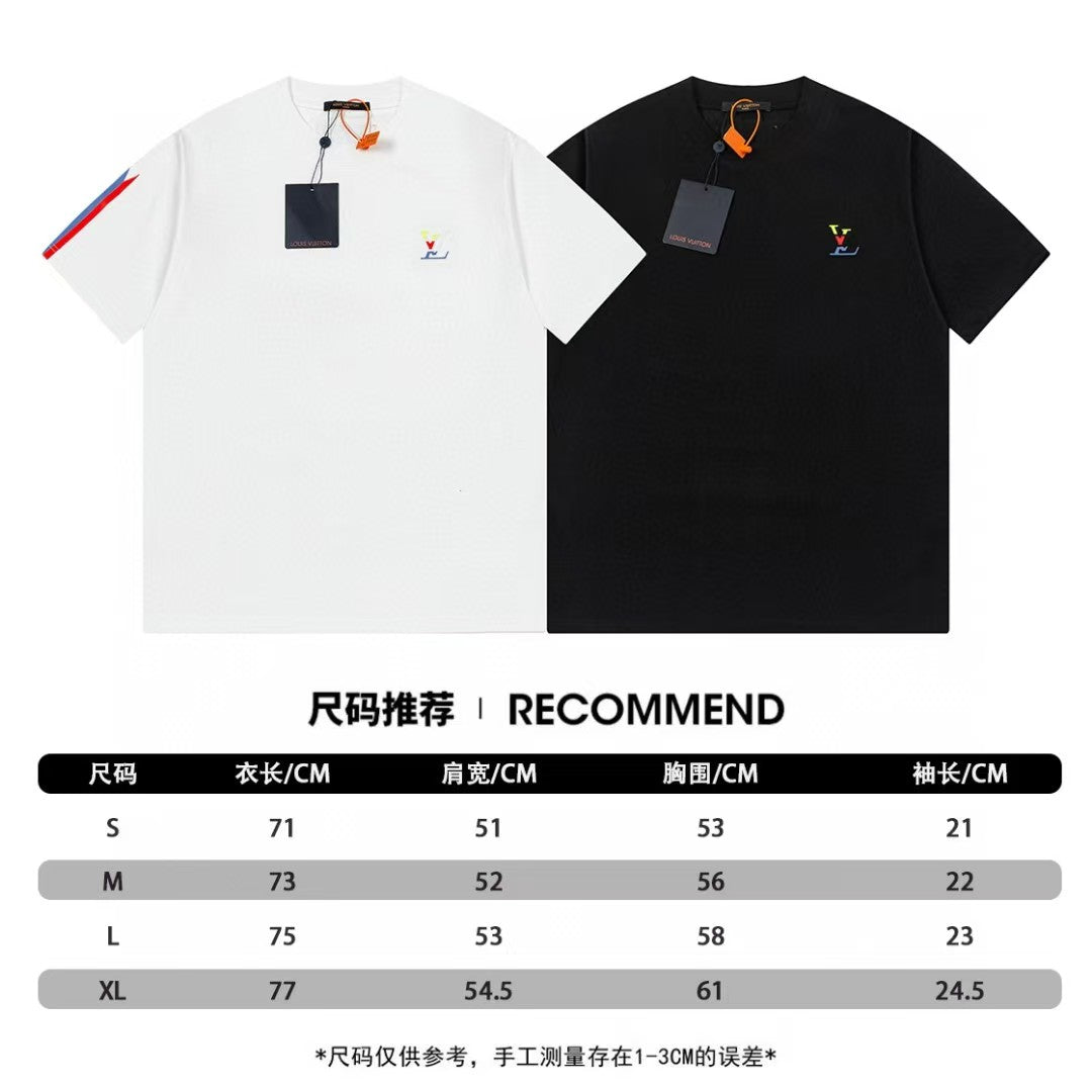 New Short Sleeve T-shirt with Color Bar