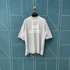 Men's washed hole short sleeved T-shirt