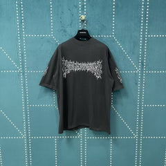 Men's hollowed out short sleeved T-shirt