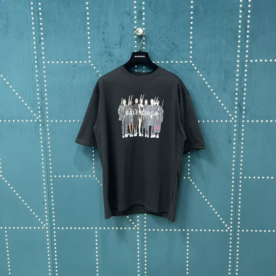 Men's printed short sleeved T-shirt