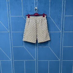 Tibetan blue jacquard shorts