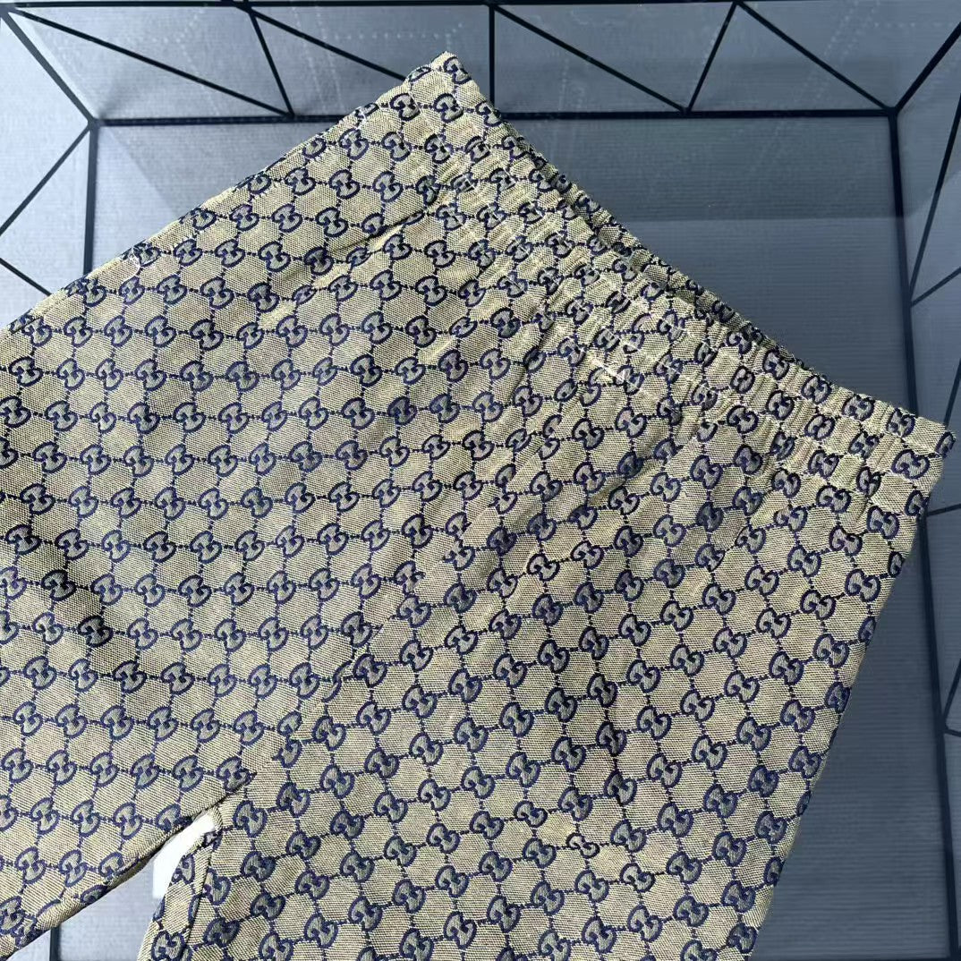 Tibetan blue jacquard shorts