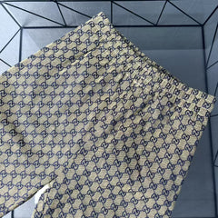 Tibetan blue jacquard shorts