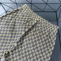 Tibetan blue jacquard shorts