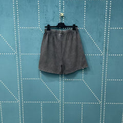 Flame fried snowflake washed ripped shorts
