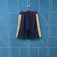 Jacquard patchwork knitted shorts