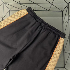 Jacquard patchwork knitted shorts