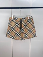 Men's large checkered drawstring shorts