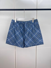 Men's large checkered drawstring shorts