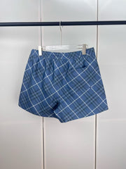 Men's large checkered drawstring shorts