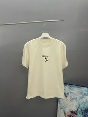 Men's embroidered short sleeved T-shirt