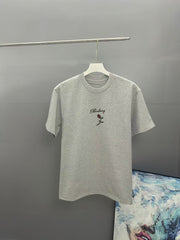 Men's embroidered short sleeved T-shirt