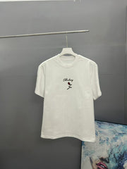 Men's embroidered short sleeved T-shirt