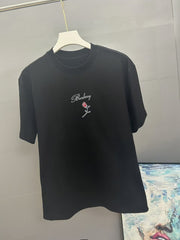 Men's embroidered short sleeved T-shirt