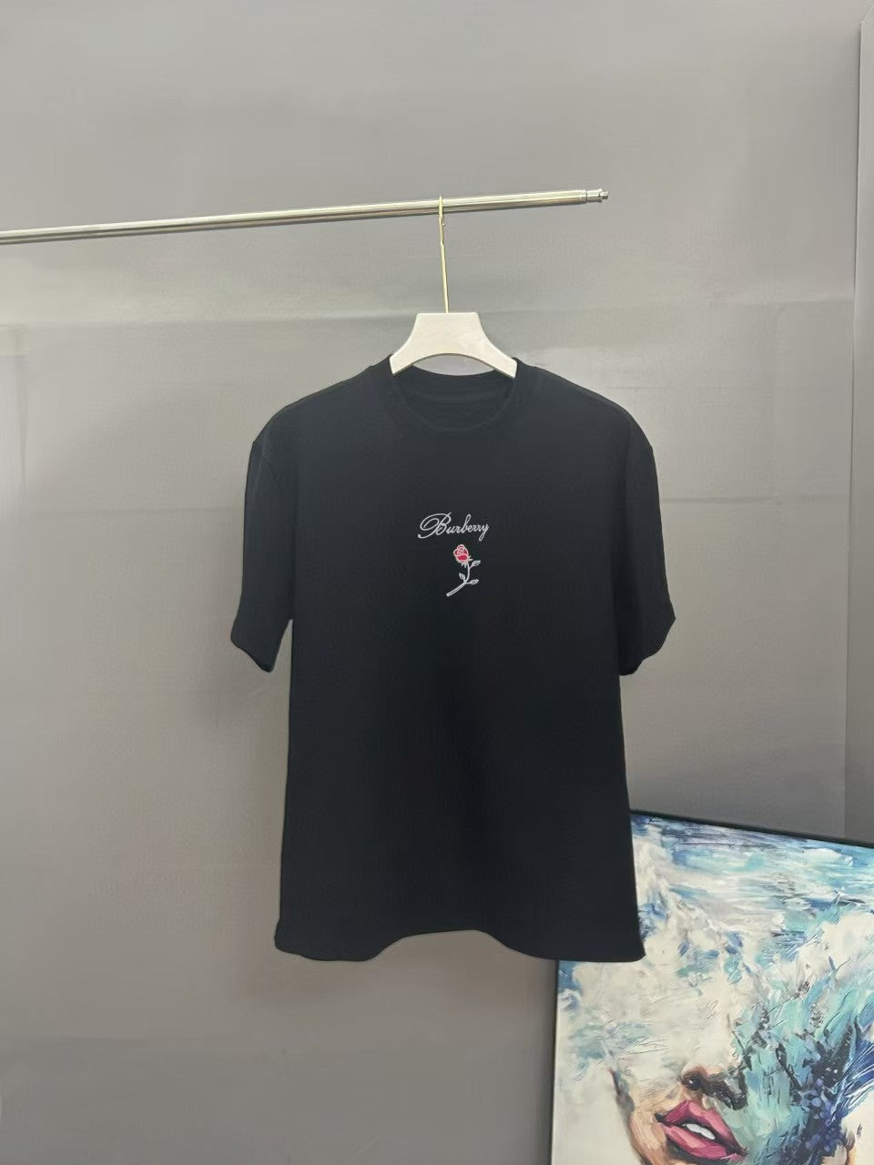 Men's embroidered short sleeved T-shirt