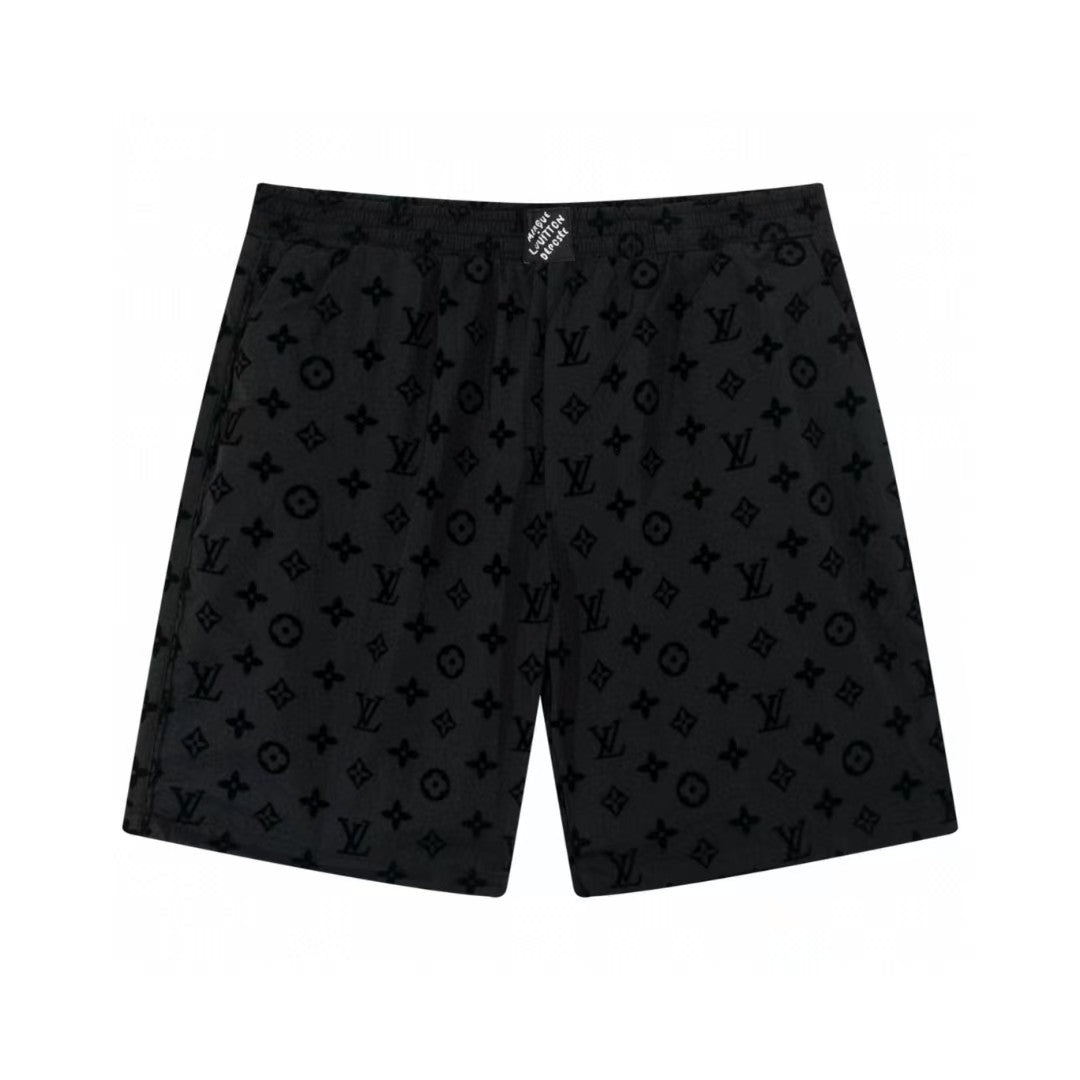 Fleece printed shorts