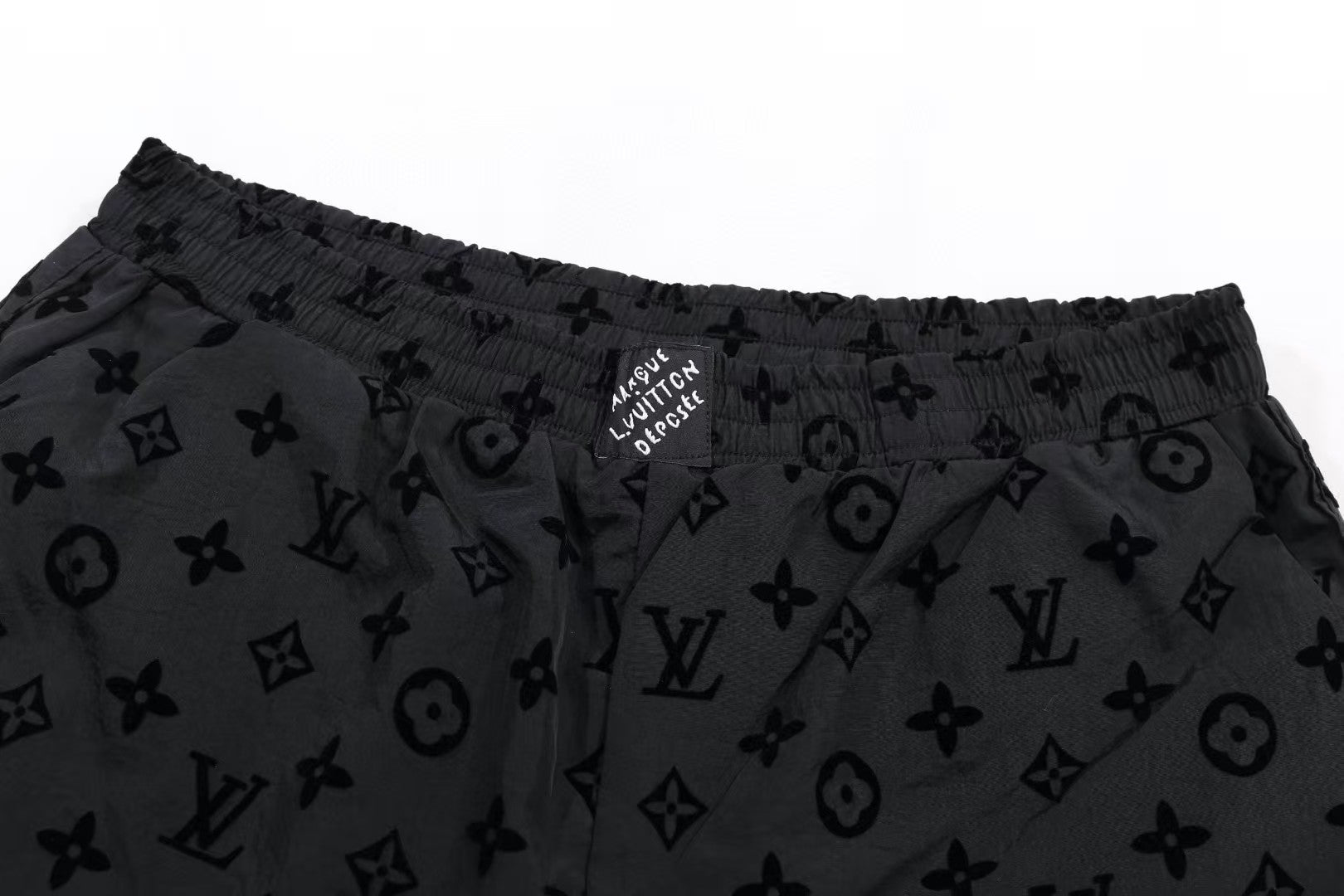 Fleece printed shorts