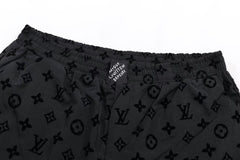 Fleece printed shorts