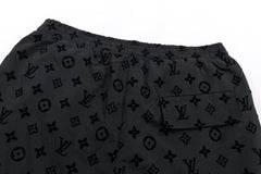 Fleece printed shorts