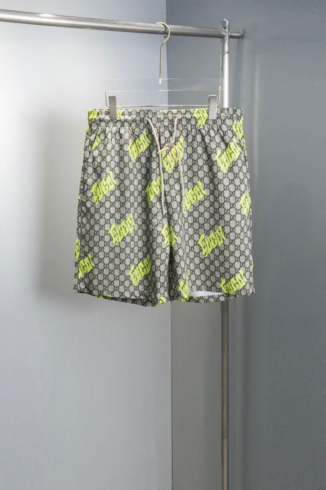 Printed drawstring shorts