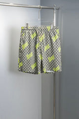 Printed drawstring shorts