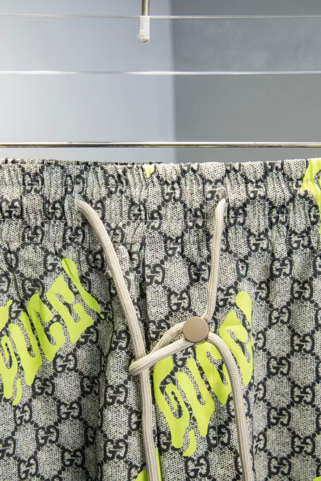 Printed drawstring shorts
