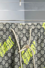 Printed drawstring shorts