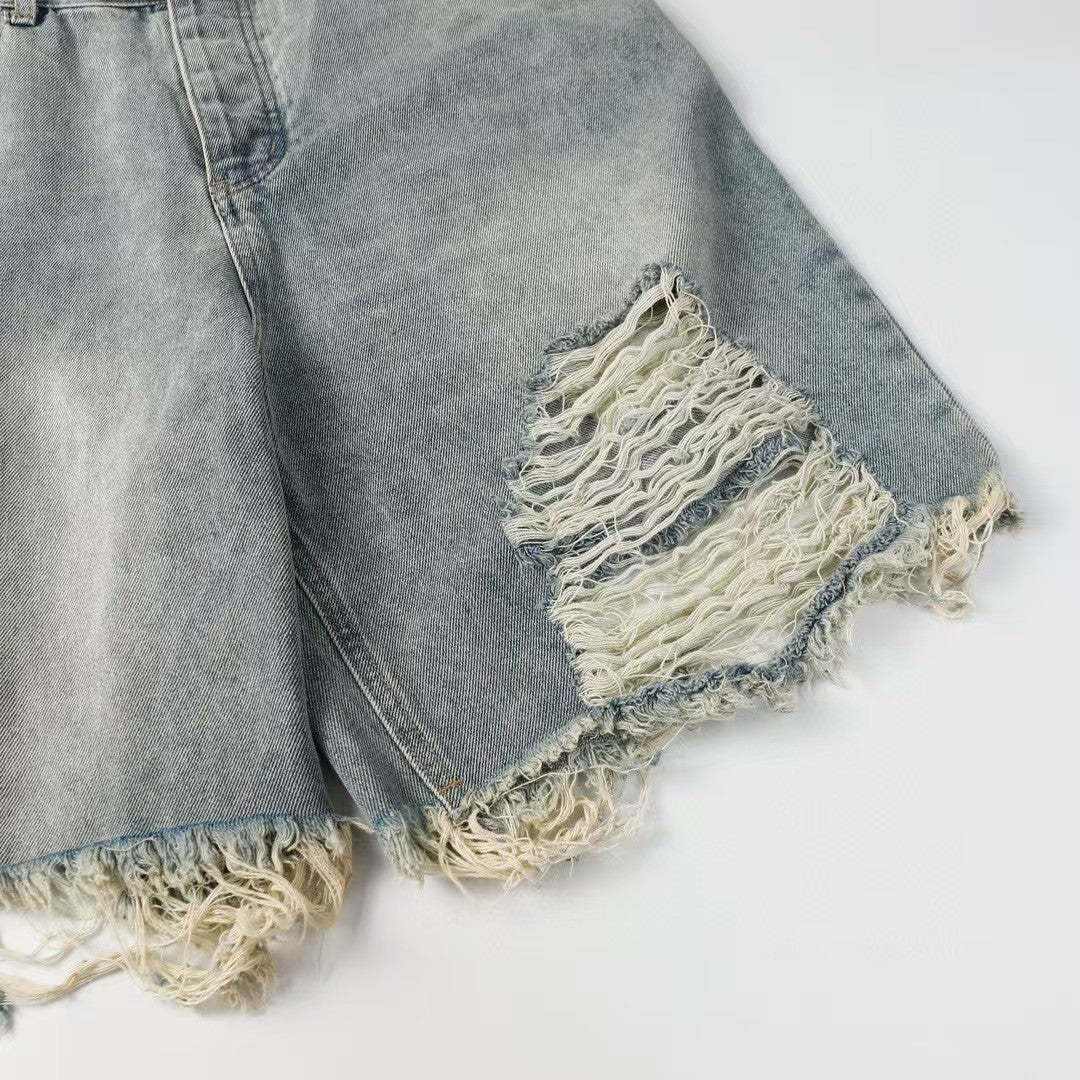 Wear out nostalgic denim shorts for both men and women