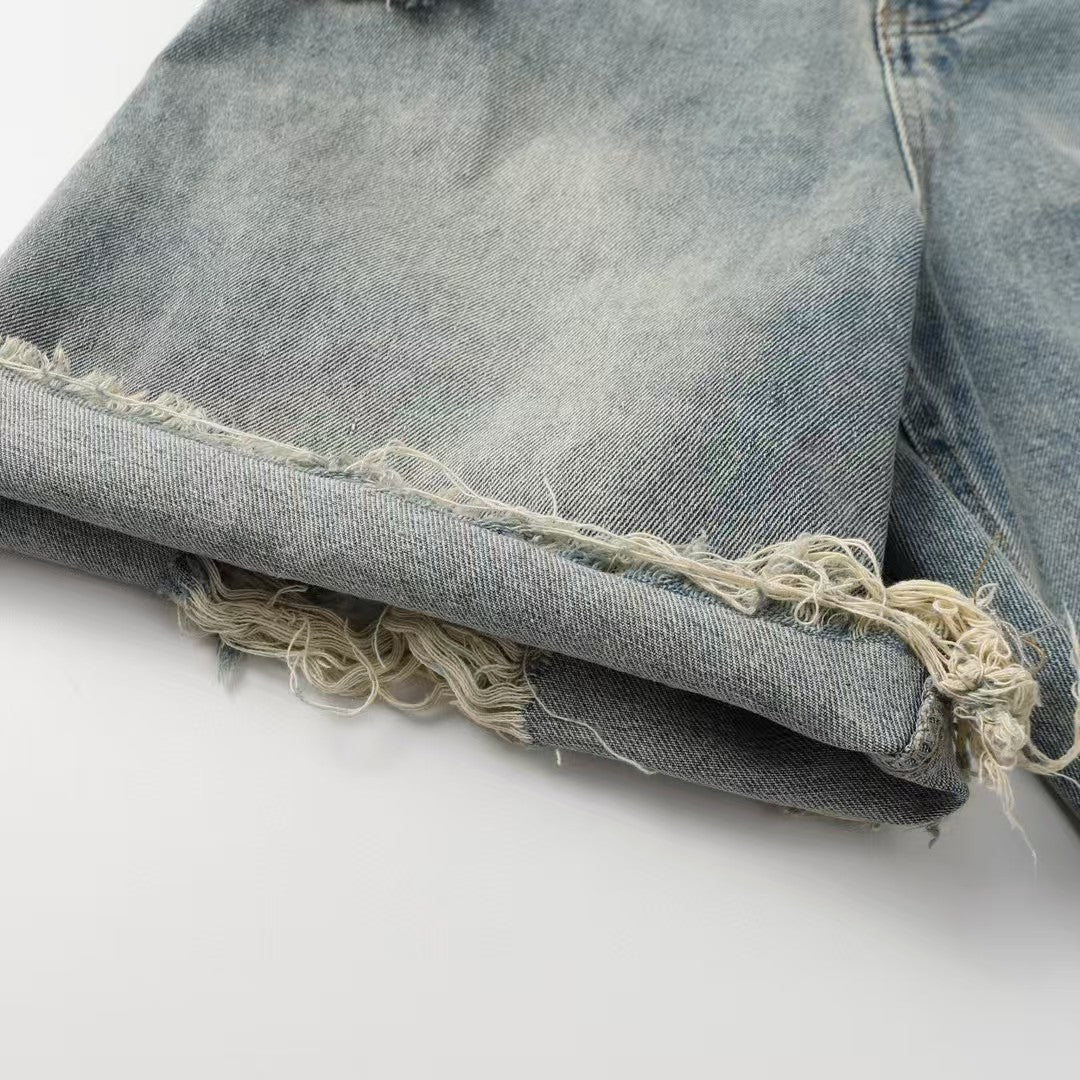 Wear out nostalgic denim shorts for both men and women
