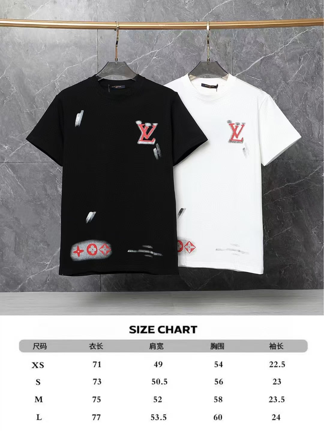 Men's graffiti hand-painted short sleeved T-shirt