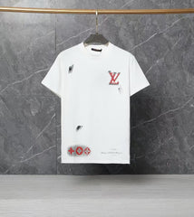 Men's graffiti hand-painted short sleeved T-shirt