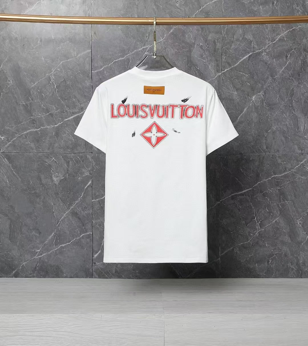 Men's graffiti hand-painted short sleeved T-shirt