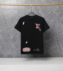Men's graffiti hand-painted short sleeved T-shirt
